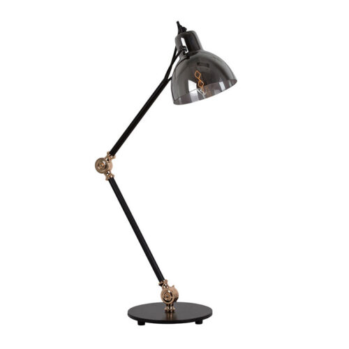 Siena Adjustable Table Lamp - Black/Smokey