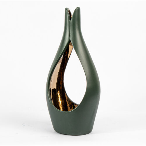 Slim Candle Holder Vase In Grey Forest - Small