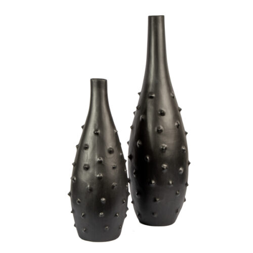 Thorny Vase In Black - Medium