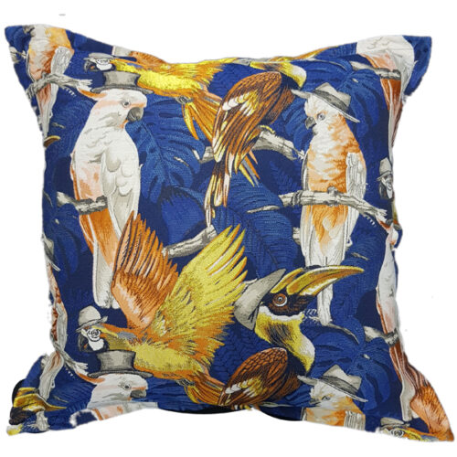 Birds Life Indigo Scatter Cushion