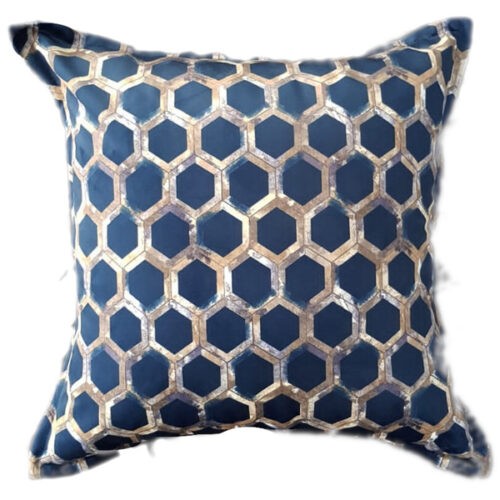 Indigo Hex Scatter Cushion