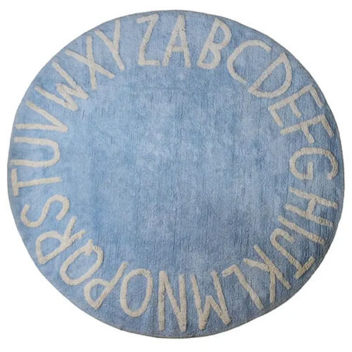 Kiddies Blue Round Rug