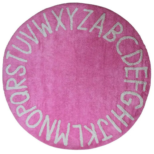 Kiddies Pink Round Rug 