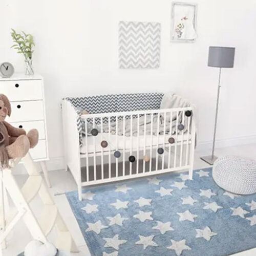 Kiddies Blue Star Rug