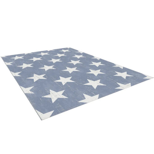 Canvas Stars Cream Star Design On Dark Blue Background