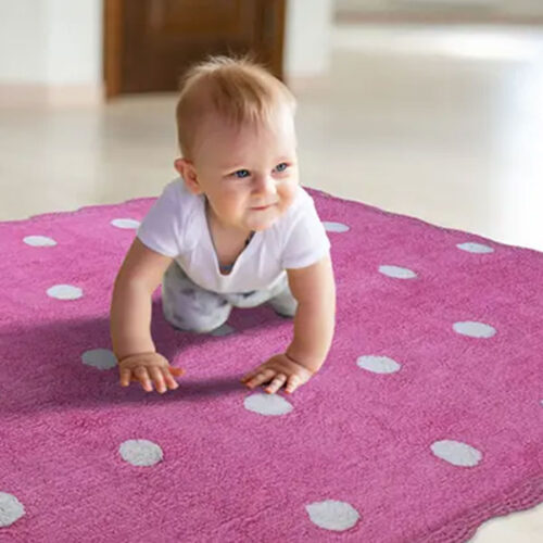 Kiddies Pink Dots Rug