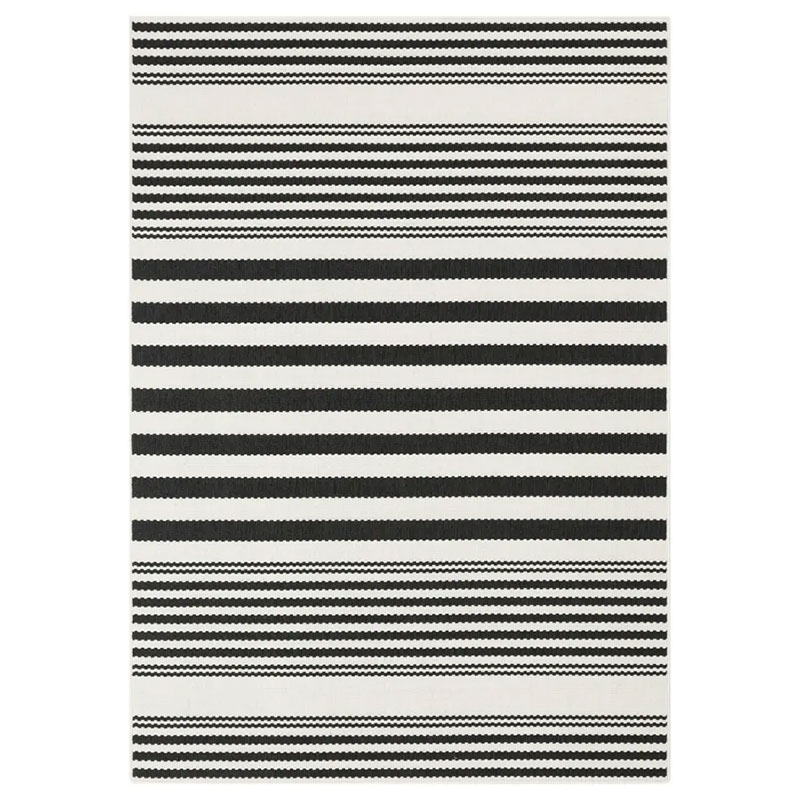 Excite Modern Linear Design Dark Rug - Spacery