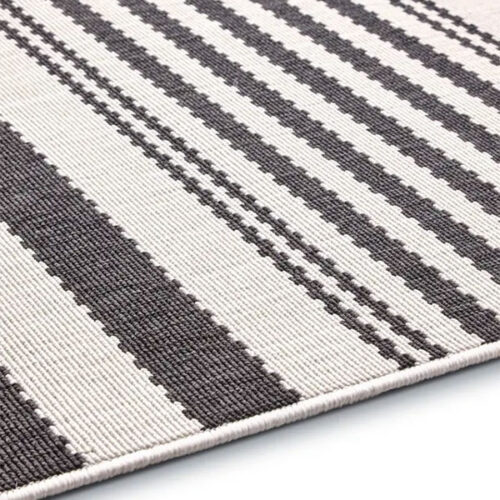 Modern Linear Design Dark Rug