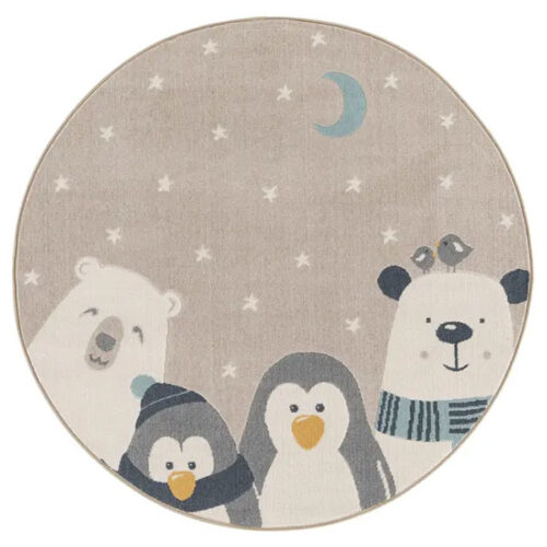 Kids Grey Animal Rug