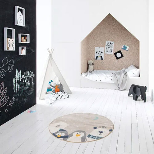 Kids Grey Animal Rug