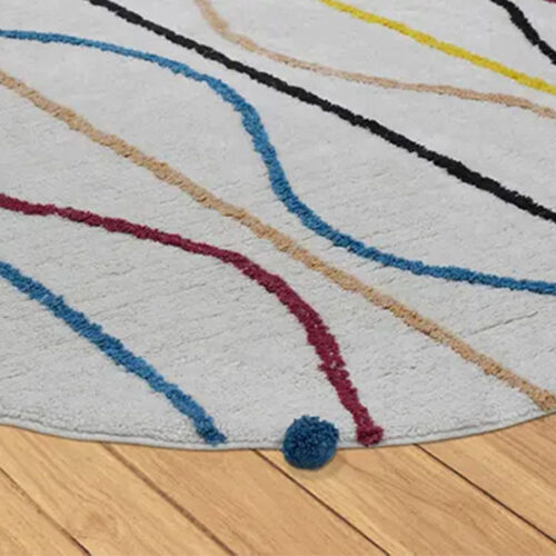 Kids Zigzag Round Rug