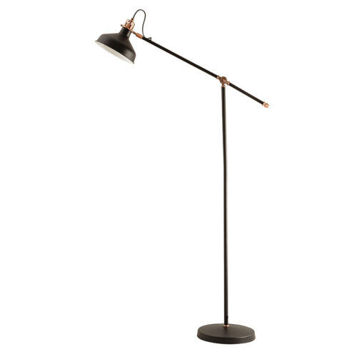 Steel Floor Light - Black & Copper