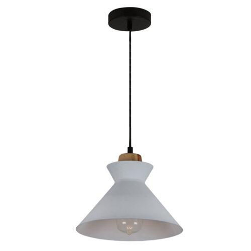 Charlotte 255mm White/Wood Pendant