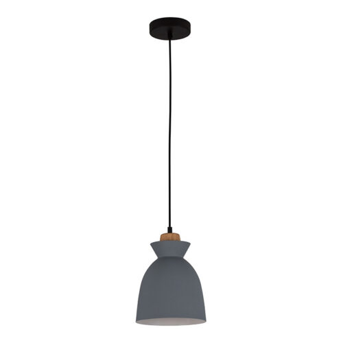 Charlotte 190mm Grey/Wood Pendant