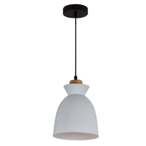 Charlotte 190mm White/Wood Pendant