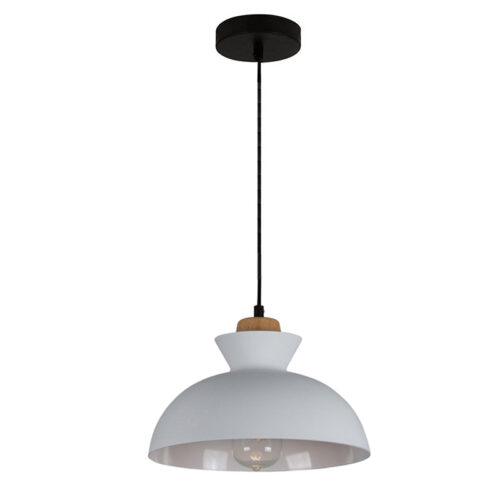 Charlotte 280mm White/Wood Pendant