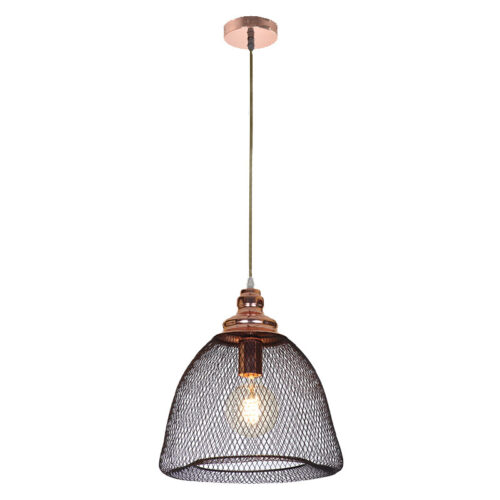 Mesh 285mm Matt Black/Copper Pendant