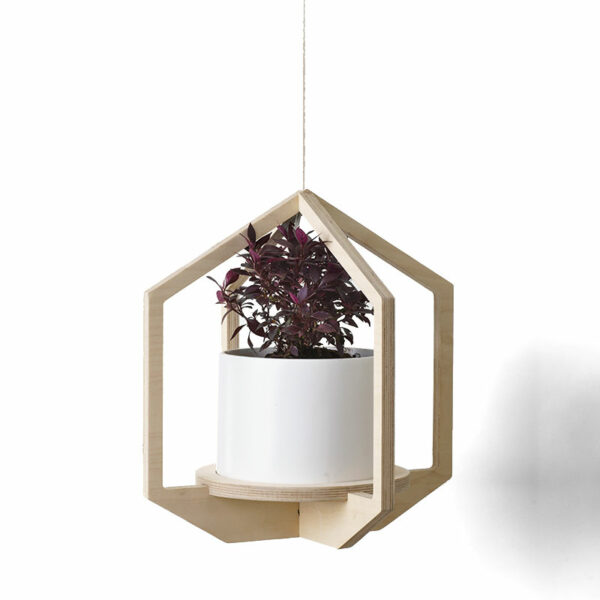 Diamond Hanging Pot Plant Holder (Ceramic Pot Included) Spacery