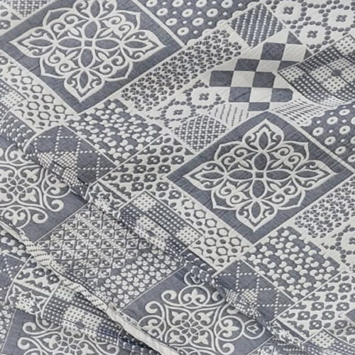 King Quilt In Denim Cottage Print