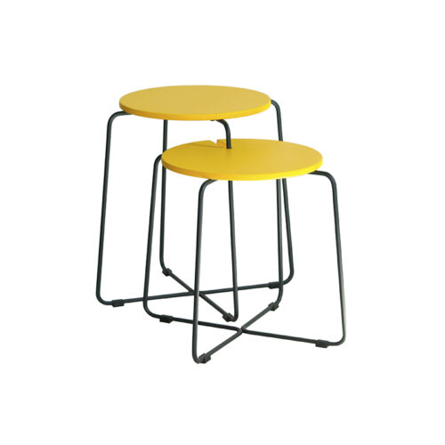 Selene Round Slotted Side Table Set of 3
