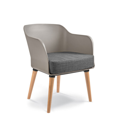 Mimosa Grey Occasional Chair – Timber Legs