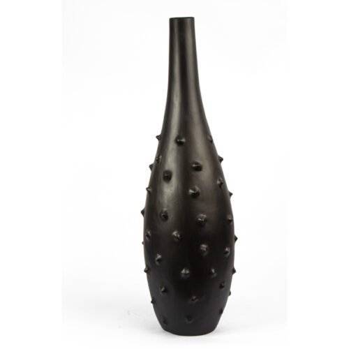 Thorny Vase In Black - Medium