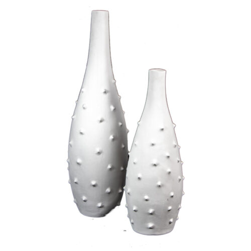 Thorny Vase In White - Medium